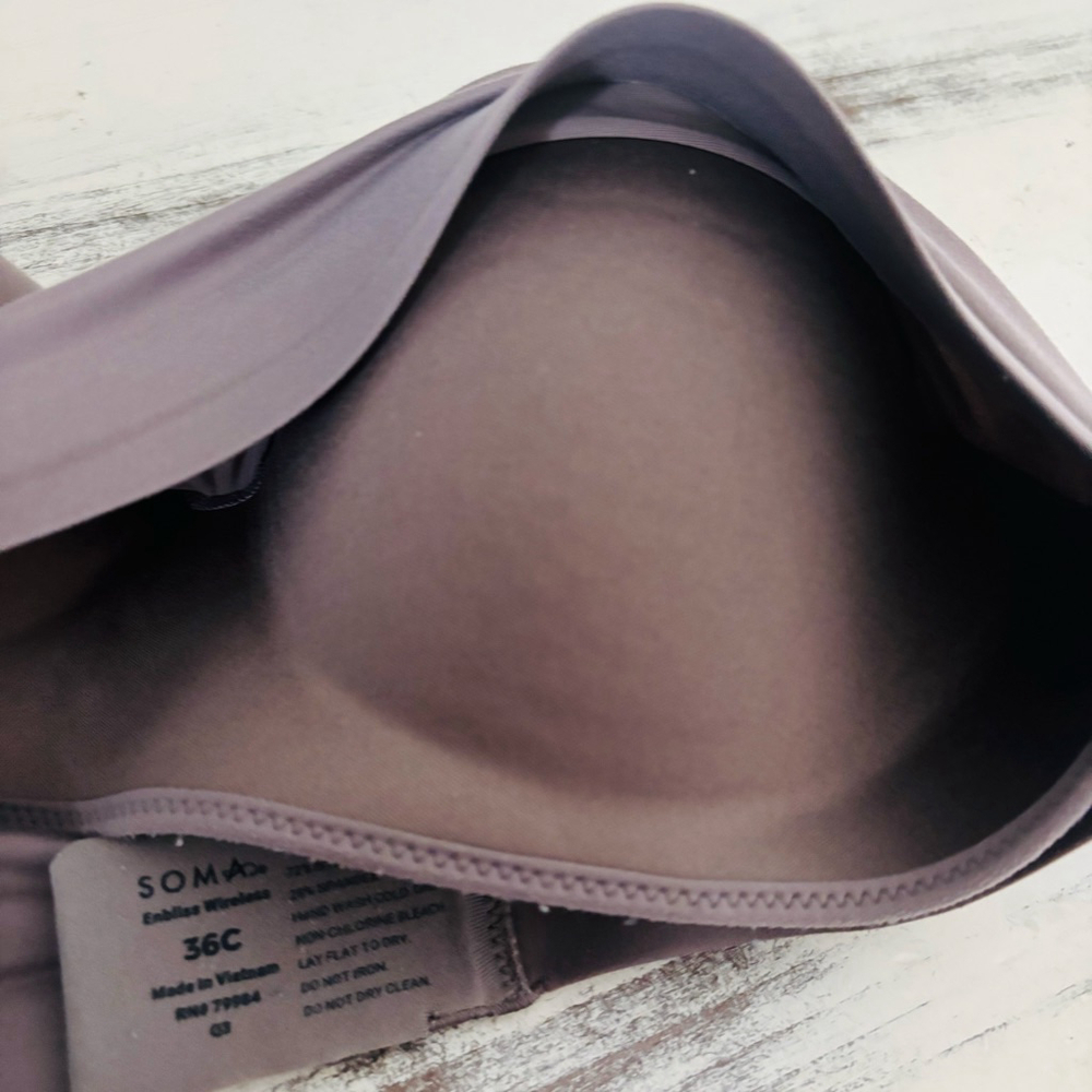 GUC Soma Wireless Molded Cup Enbliss Bra in Mochaccino | Sz 36C - Picture 9 of 10